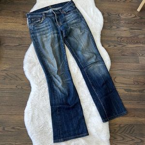 7 for all Mankind denim jeans size 28 straight leg/ boot cut